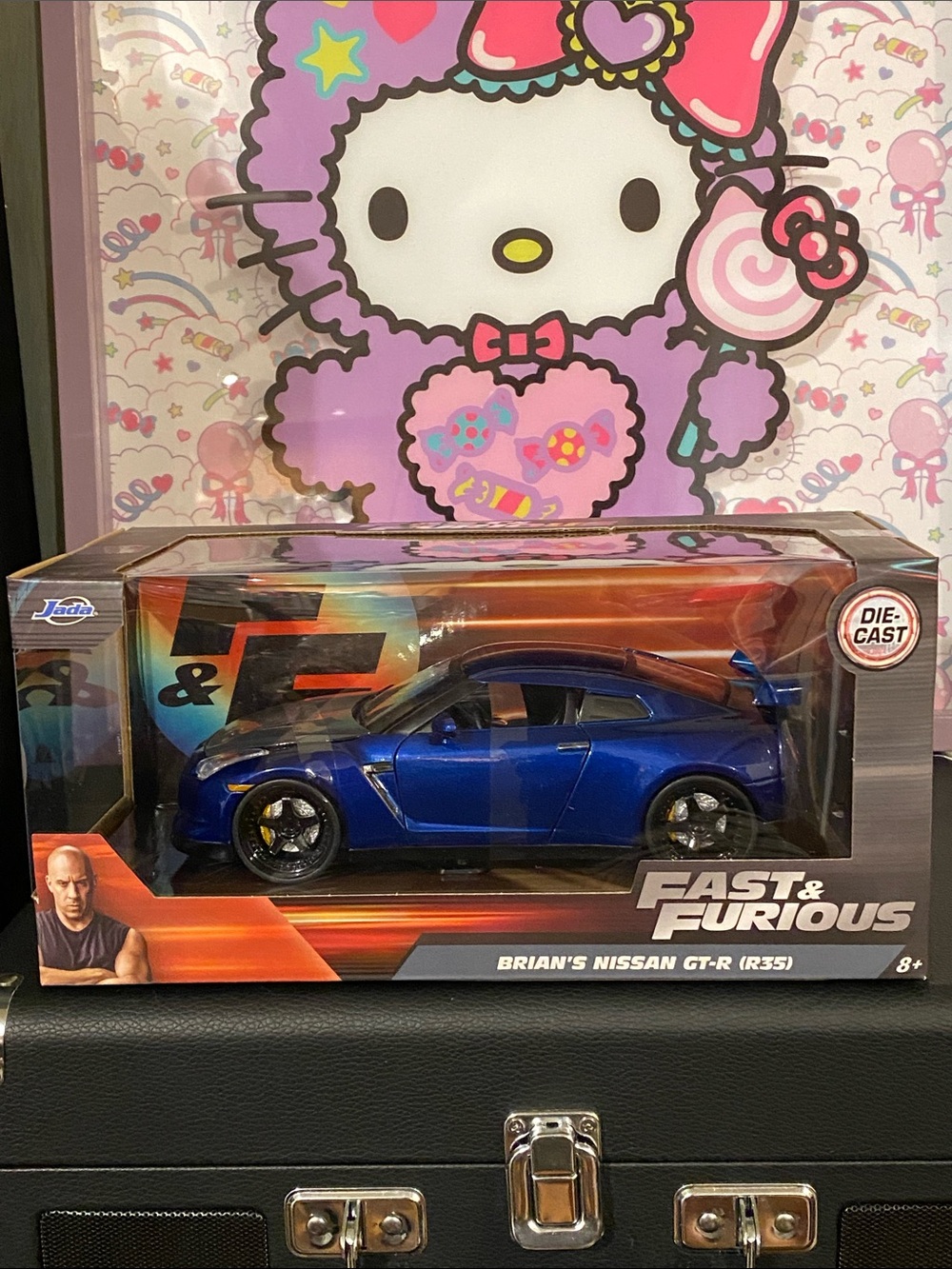 NIB 1:24 Fast & Furious Brian's Nissan GT-R (R35) Die-Cast Car💙🖤